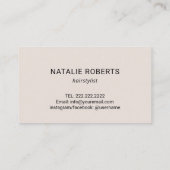 Nail Salon Modern Roos Gold Glitter Typografie Visitekaartje (Achterkant)