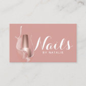 Nail Salon Modern Roos Gold Pools Visitekaartje (Voorkant)