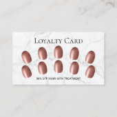 Nail Salon Modern - zwarte drift marmermanicure Klantenkaartje (Achterkant)