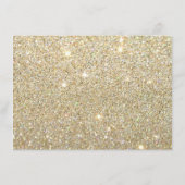 Nail Salon Monogram op Gold Glitter - Gift Kaart (Achterkant)