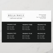 Nail Salon Monogram op Gold Glitter Nail Poolse Flyer (Achterkant)