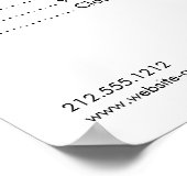 Nail Salon Monogram op Gold Glitter Nail Poolse Poster (Hoek)