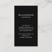 Nail Salon Monogram op Gold Glitter Nail Poolse Visitekaartje (Achterkant)