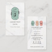 Nail Salon Nail Stylist Manicurist Luxury Marble Visitekaartje (Voorkant / Achterkant)