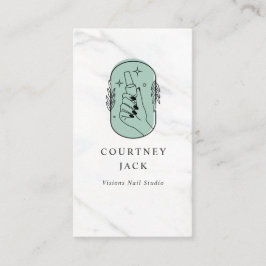 Nail Salon Nail Stylist Manicurist Luxury Marble Visitekaartje