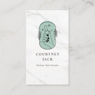 Nail Salon Nail Stylist Manicurist Luxury Marble Visitekaartje