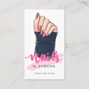 Nail Salon Nail Stylist Nail Tech Manicured Hand Visitekaartje