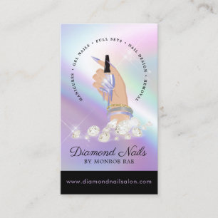 Nail Salon Nail Tech Diamond Nails Art Manicurist Visitekaartje
