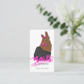 Nail Salon | Nail Tech | Nail Artist | Trendy Pink Visitekaartje (Staand voorkant)