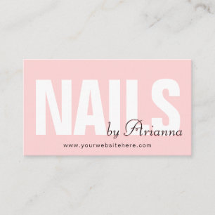Nail Salon   Nail Tech   Nail Stylist Blush Pink Visitekaartje