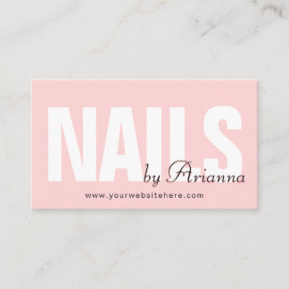 Nail Salon | Nail Tech | Nail Stylist Blush Pink Visitekaartje