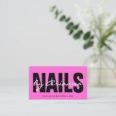  Nail Salon | Nail Tech | Nail Stylist Vrouw Hand Visitekaartje (Staand voorkant)