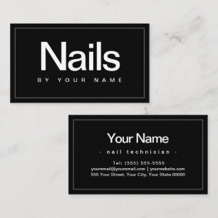 Nail Salon Nail Technician Plain Minimum Business Visitekaartje