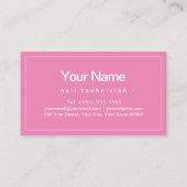Nail Salon Nail-technicus Plain Minimal Business Visitekaartje (Achterkant)