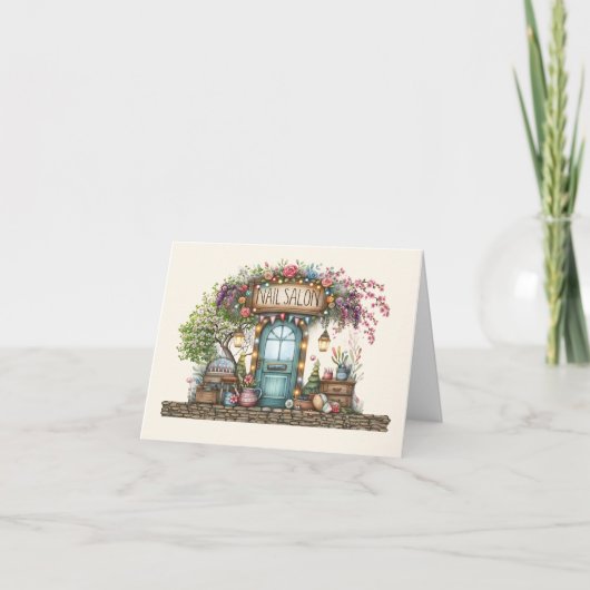 Nail Salon Note Kaart of dank u (Voorkant)