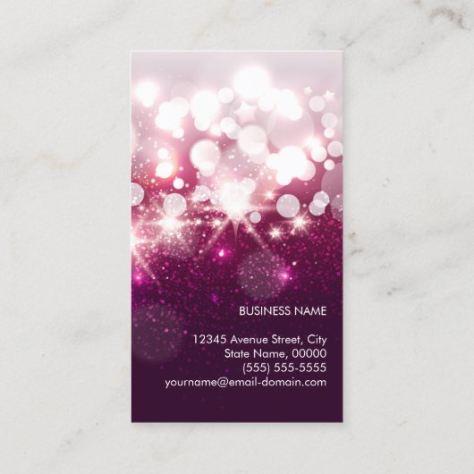 Nail Salon Pink Glitter Loyalty Punch Kaart (Achterkant)