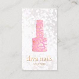 Nail Salon Pink Gold Poolse bottelaar Visitekaartje
