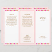 Nail Salon Pink Poolse drievoudig brochure (Voorkant / Achterkant)