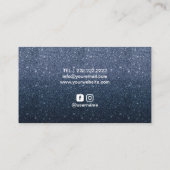 Nail Salon Poland Makeup Artist Navy Blue Glitter Visitekaartje (Achterkant)