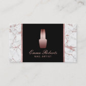 Nail Salon Poland Makeup Artist Roos Gold Marble Visitekaartje (Voorkant)