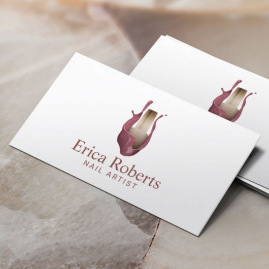 Nail Salon Pools goudflesje Modern Manicurist Visitekaartje