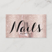 Nail Salon Pools Manicurist Luxury Roos Gold Visitekaartje (Voorkant)