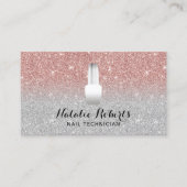 Nail Salon Pools Manicurist Roos Gold Silver Visitekaartje (Voorkant)