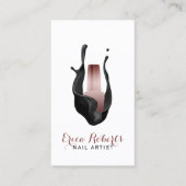 Nail Salon Pools Roos Gold Bottle Manicurist Visitekaartje (Voorkant)