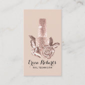 Nail Salon Pools Roos Gold Floral Visitekaartje (Voorkant)
