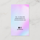 Nail Salon Poolse bottelaar Pastel Paars Splash Visitekaartje (Achterkant)