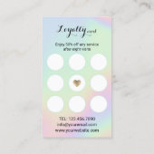 Nail Salon Poolse bottelaar Unicorn Splash Klantenkaartje (Achterkant)