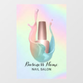 Nail Salon Poolse bottelaar Unicorn Splash Raamsticker (Vel)