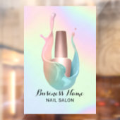 Nail Salon Poolse bottelaar Unicorn Splash Raamsticker (Vel 2)