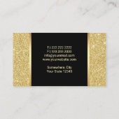 Nail Salon Poolse fles Modern Gold Glitter Visitekaartje (Achterkant)