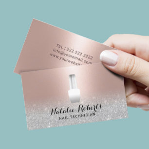 Nail Salon Poolse Manicurist Blush Roos Gold Visitekaartje