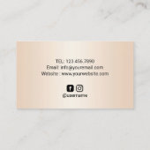 Nail Salon Poolse Manicurist Elegant Floral Visitekaartje (Achterkant)