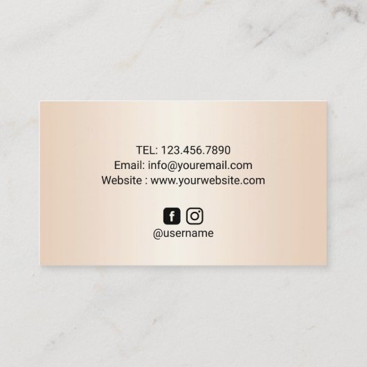 Nail Salon Poolse Manicurist Elegant Floral Visitekaartje (Achterkant)