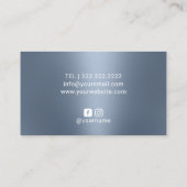 Nail Salon Poolse Manicurist Modern Dusty Blue Visitekaartje (Achterkant)