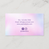 Nail Salon Poolse Manicurist Waterverf Pink Ombre Visitekaartje (Achterkant)