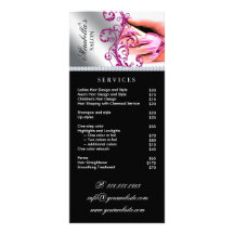Nail Salon Poolse Silver Service Menu Roze