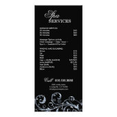 Nail Salon Poolse Silver Service Menu Roze (Achterkant)