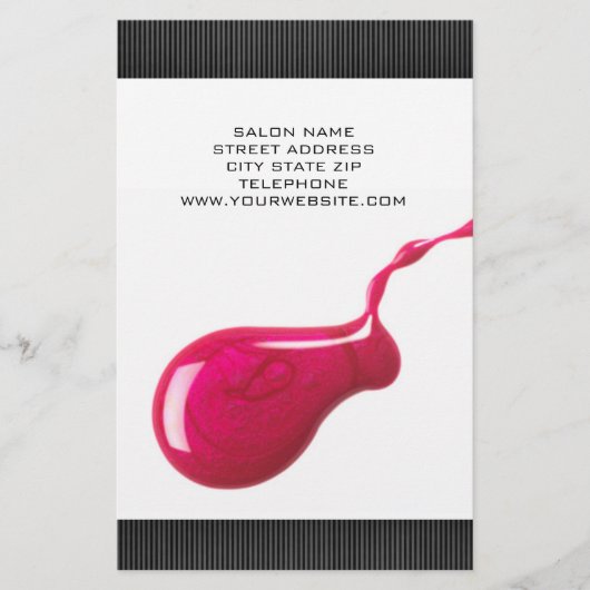 Nail Salon Price List Flyer (Voorkant)