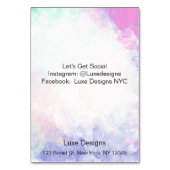 Nail Salon Price List Glitter Drift Kaarten (Achterkant)