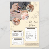 Nail Salon prijslijst | manicure pedicure Flyer (Voorkant)