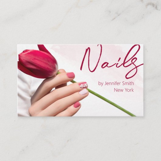 Nail Salon QR code visitekaartje (Voorkant)