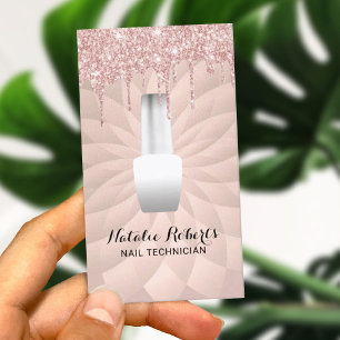 Nail Salon Roos Gold Drift Geometrische Manicurist Visitekaartje
