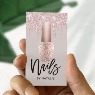Nail Salon Roos Gold Drivers Typografie Manicurist Visitekaartje