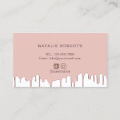 Nail Salon Roos Gold Driving Makeup Artist Visitekaartje (Achterkant)