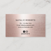Nail Salon Roos Gold Glitter Drift Typografie Visitekaartje (Achterkant)