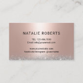 Nail Salon Roos Gold Lux Diamond Typografie Visitekaartje (Achterkant)